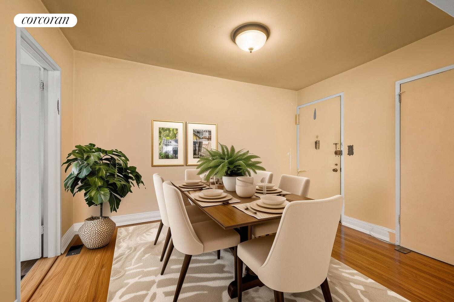 175 Adams Street, Unit 5H Brooklyn, NY 11201 - Photo 5 of 18 a view of a workspace with furniture and wooden floor