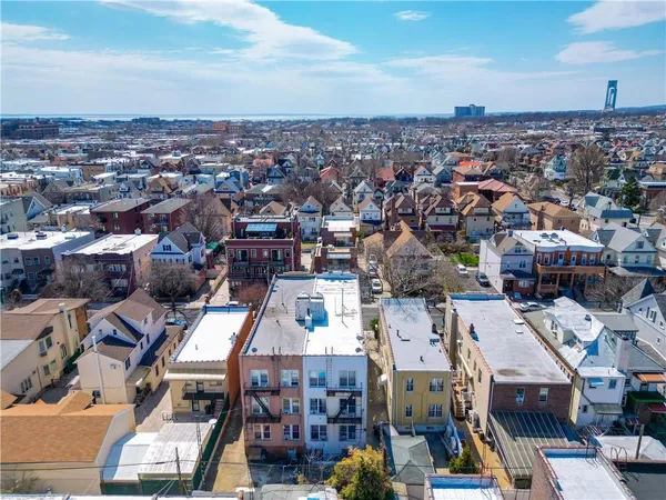 an aerial view of a city
