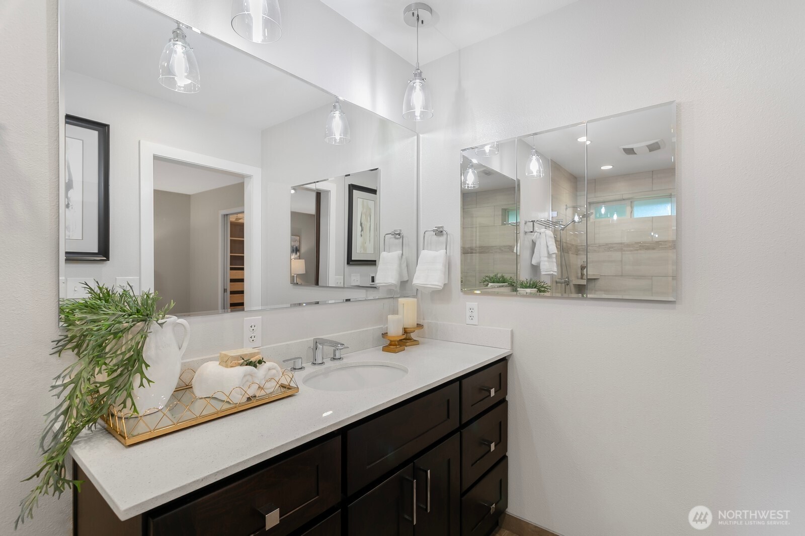 24020 Southeast 202nd Street Maple Valley, WA 98038 - Photo 18 of 39 a bathroom with a sink and a mirror