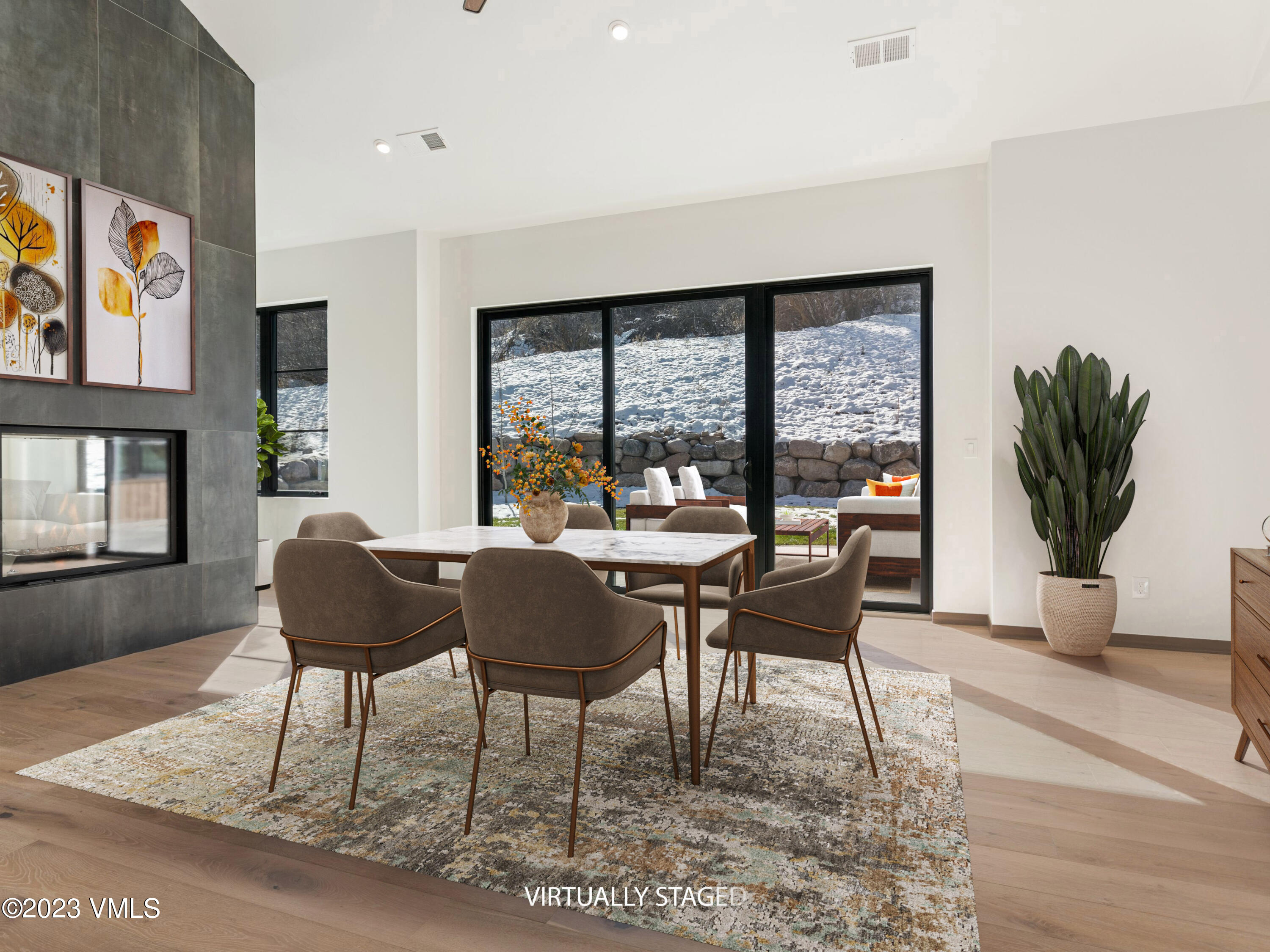 2494 Eagle Ranch Road Eagle, CO 81631 - Photo 11 of 49 a dining room with furniture a rug and a potted plant