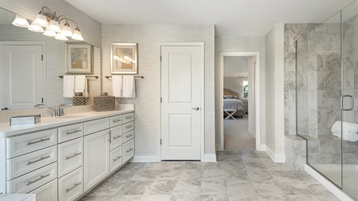 16151 Lake View Road Plainfield, IL 60586 - Photo 11 of 21 a spacious bathroom with a shower sink and mirror