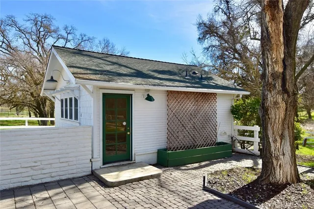 a view of a door of the house