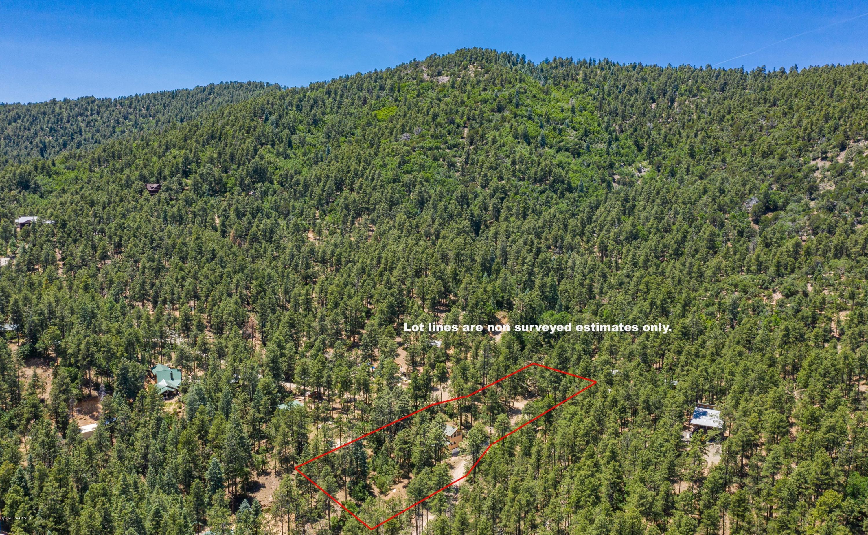 3565 East Sheldon Road Prescott, AZ 86303 - Photo 24 of 24 Aerial 5 Lot Lines