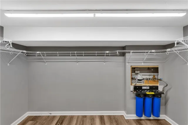 a close view of closet