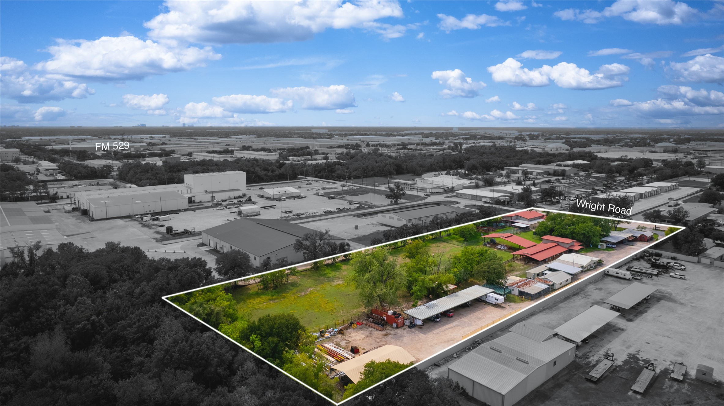 7438 Wright Road Houston, TX 77041 - Photo 47 of 50 Ariel view of the property, buildings and location.