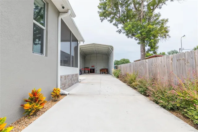 a view of a garden with plants