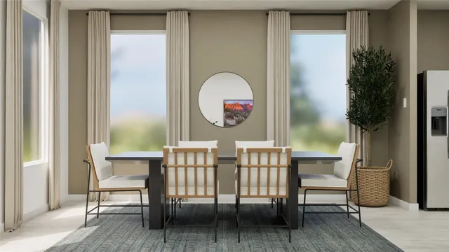 a view of a chair and table in the balcony