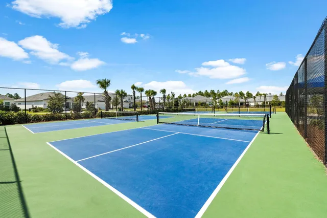 a view of yard with an trees and playing court
