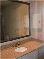 a kitchen with a stove and a microwave