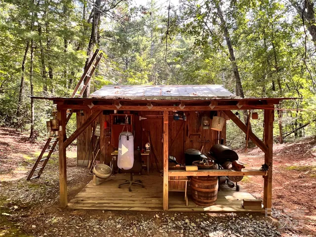 a backyard of a house