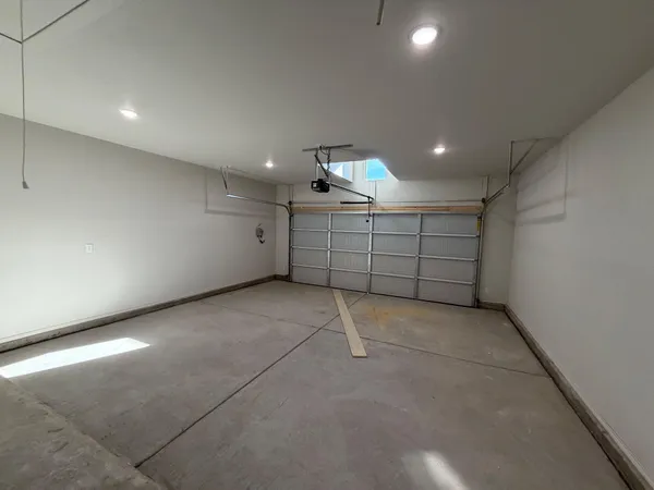 a view of a garage