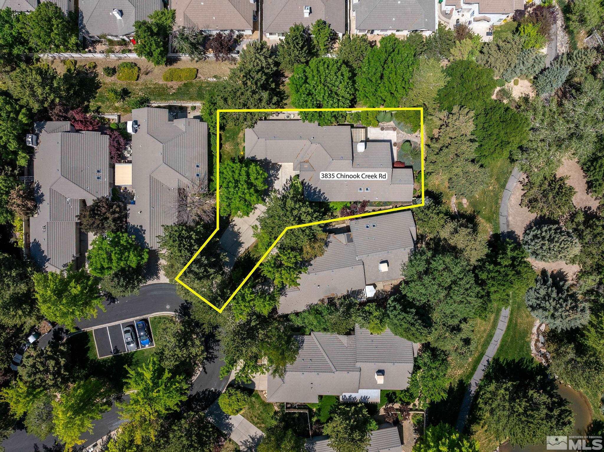 3835 Chinook Creek Road Reno, NV 89519 - Photo 24 of 29 an aerial view of house with a yard