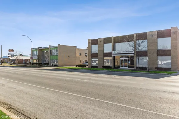 a building exterior with stairs