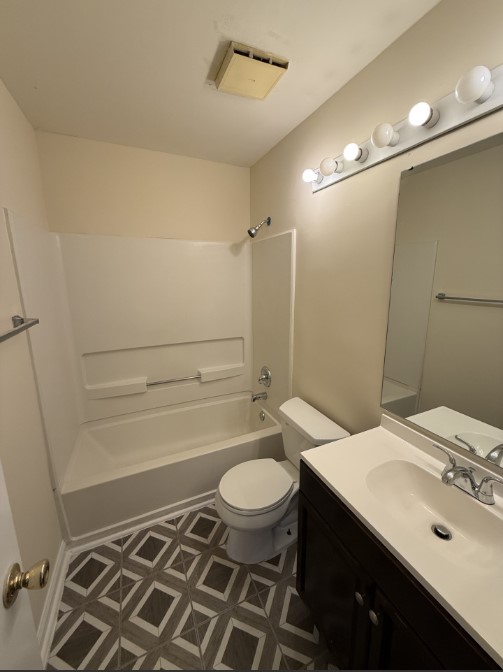 220 Elm Street, Unit 533 Clemson, SC 29631 - Photo 10 of 10 Functional full bathroom with contemporary vanity and distinctive patterned flooring.