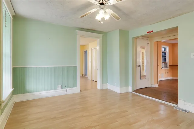wooden floor in an empty room