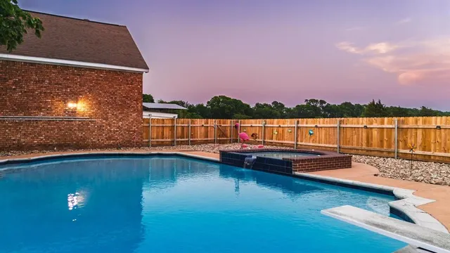 a view of a lake with a terrace