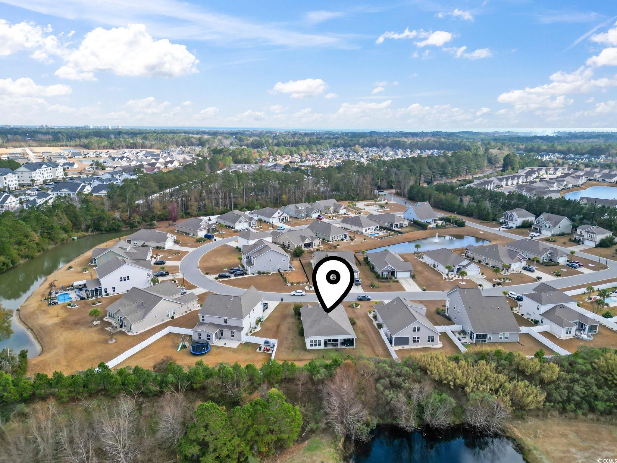 144 Bucky Loop Murrells Inlet, SC 29576 - Photo 39 of 40 Aerial view with a water view