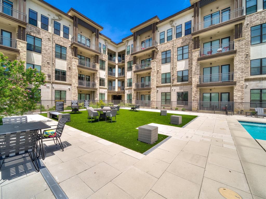 a view of a building with garden