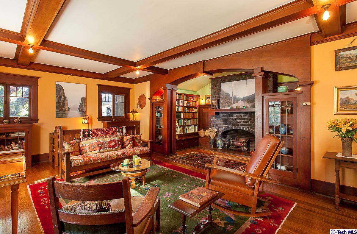 1255 Morada Place Altadena, CA 91001 - Photo 3 of 37 a outdoor living space with patio furniture and a fireplace