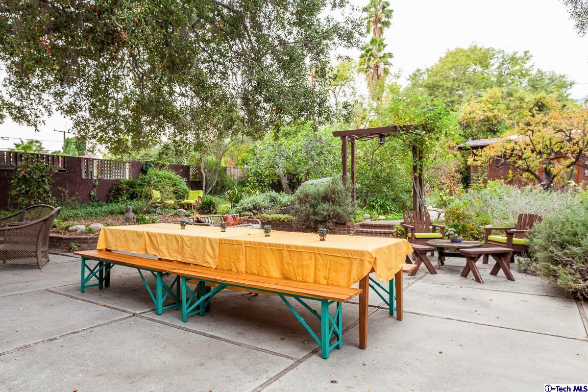 1255 Morada Place Altadena, CA 91001 - Photo 27 of 37 a view of a backyard with sitting area and furniture