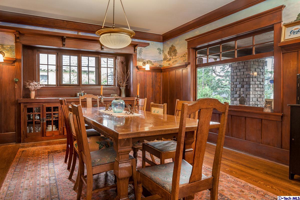 1255 Morada Place Altadena, CA 91001 - Photo 33 of 37 a view of a dining room with furniture window and wooden floor