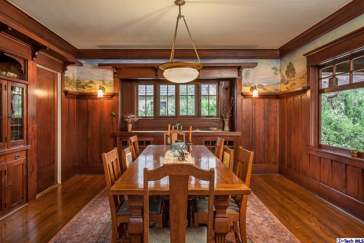 1255 Morada Place Altadena, CA 91001 - Photo 8 of 37 a view of a dining room with furniture window and wooden floor