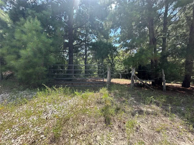 a view of a lake top with green space