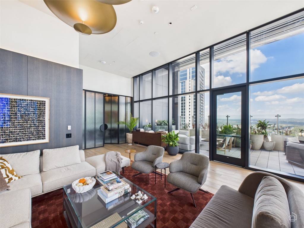 610 Davis Street, Unit 2808 Austin, TX 78701 - Photo 29 of 29 a living room with furniture and a large window