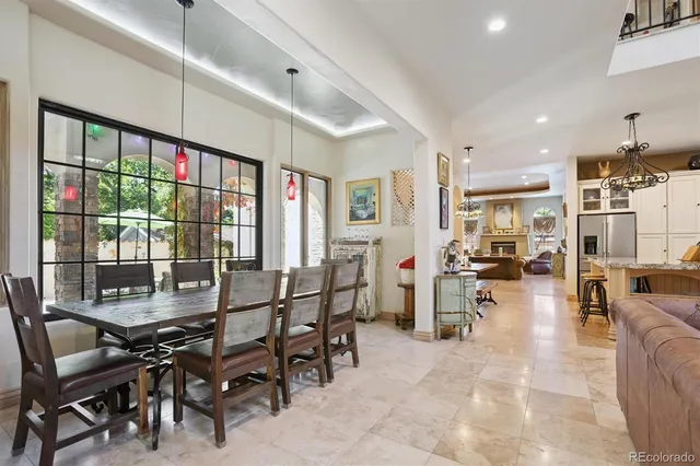 view of a living room and bathroom