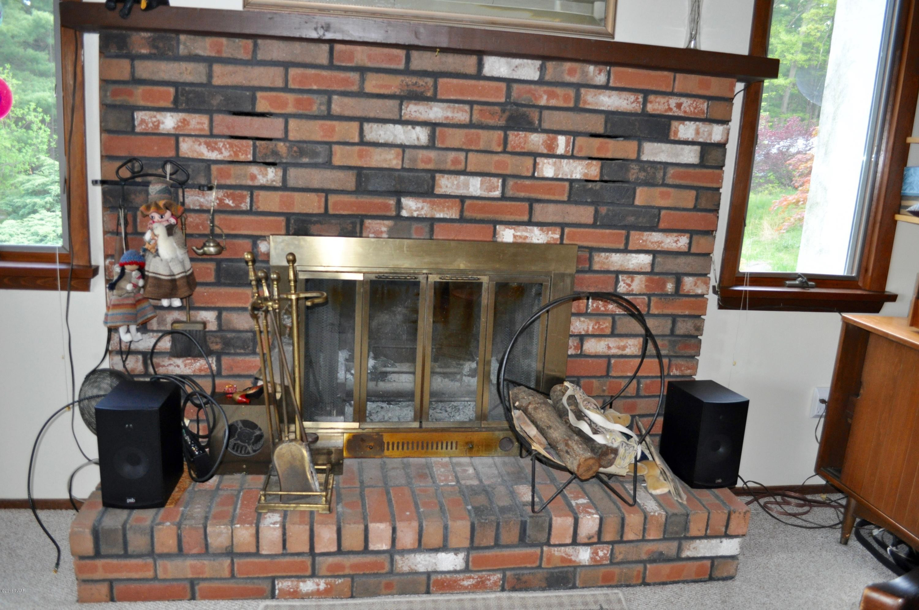 361 Springbrook Road Shohola, PA 18458 - Photo 7 of 30 WOOD BRICK FIREPLACE