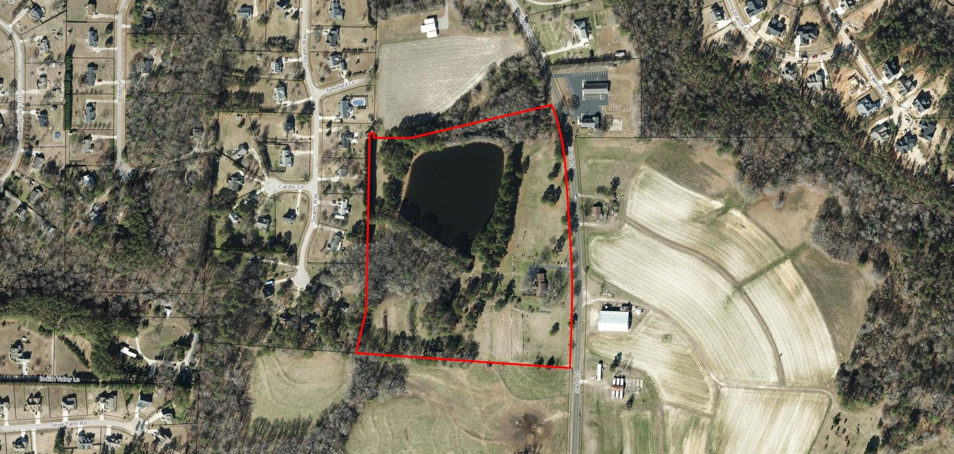 9920 Sauls Road Raleigh, NC 27603 - Photo 2 of 16 an aerial view of a house with a yard