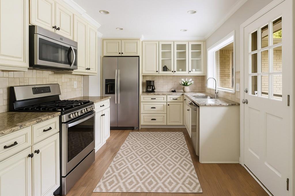 3838 Longview Drive Chamblee, GA 30341 - Photo 5 of 45 a kitchen with stainless steel appliances a stove sink microwave and refrigerator