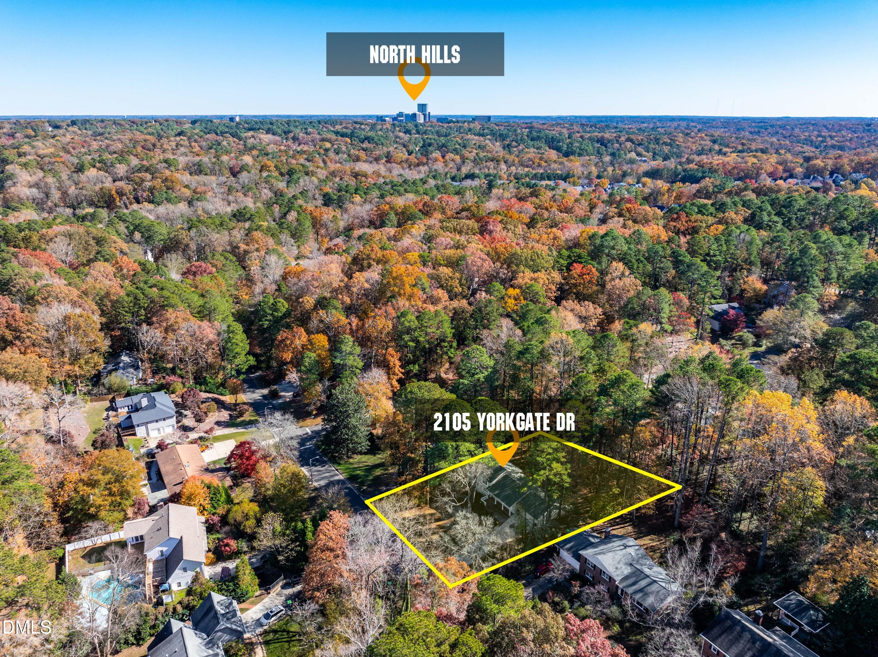 2105 Yorkgate Drive Raleigh, NC 27612 - Photo 2 of 42 an aerial view of a house