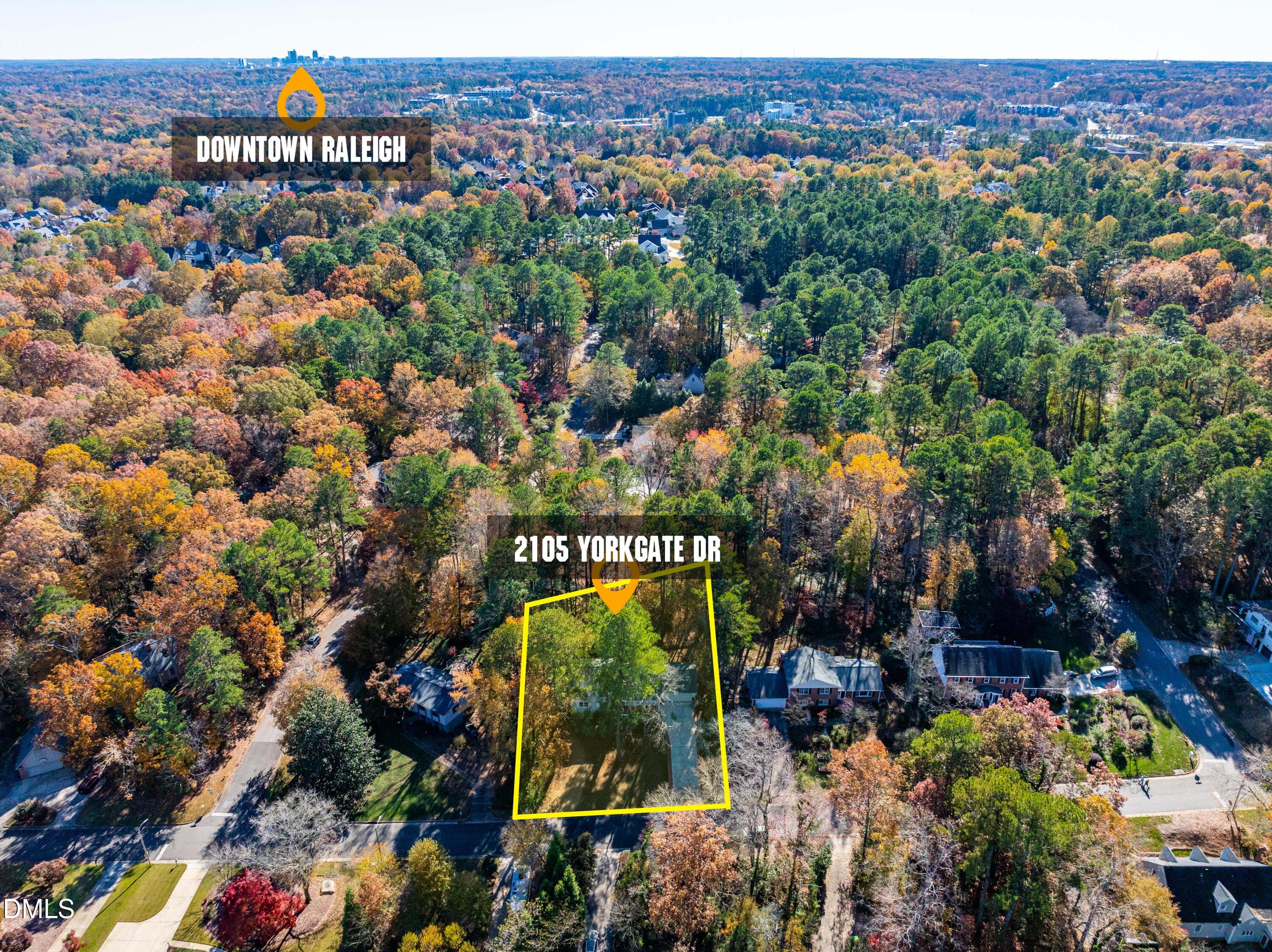 2105 Yorkgate Drive Raleigh, NC 27612 - Photo 39 of 42 an aerial view of a city