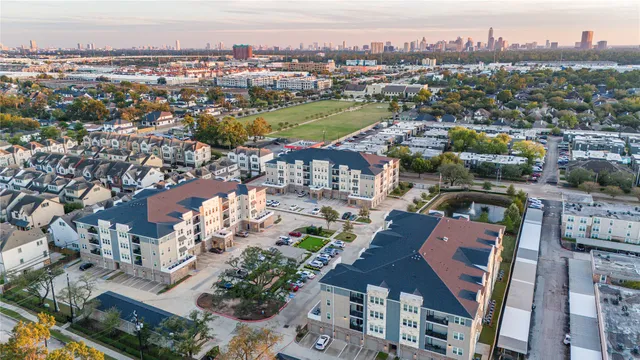 an aerial view of a city