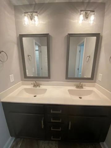 a view of a livingroom with a staircase