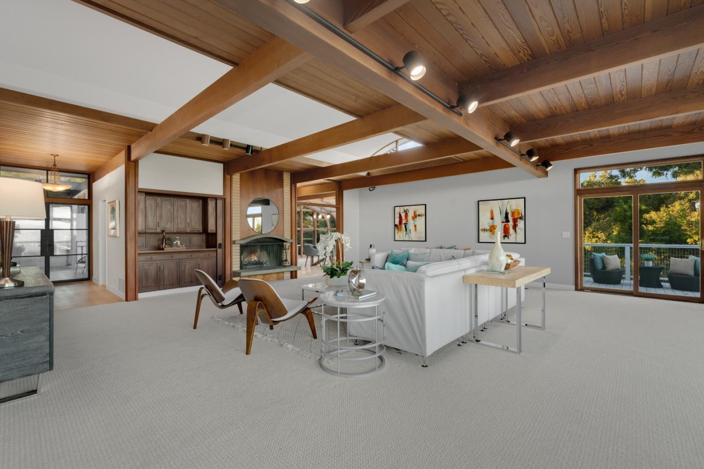 21221 Canyon View Drive Saratoga, CA 95070 - Photo 13 of 45 a living room with furniture and a large window
