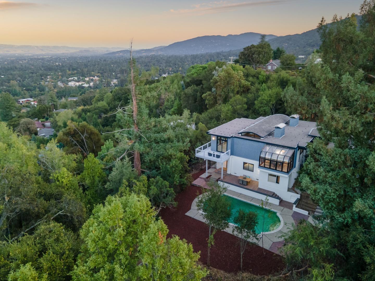 21221 Canyon View Drive Saratoga, CA 95070 - Photo 42 of 45 an aerial view of a house with a garden