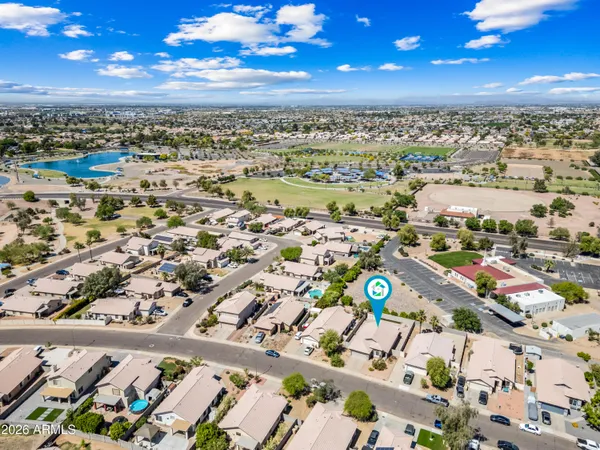 an aerial view of a city