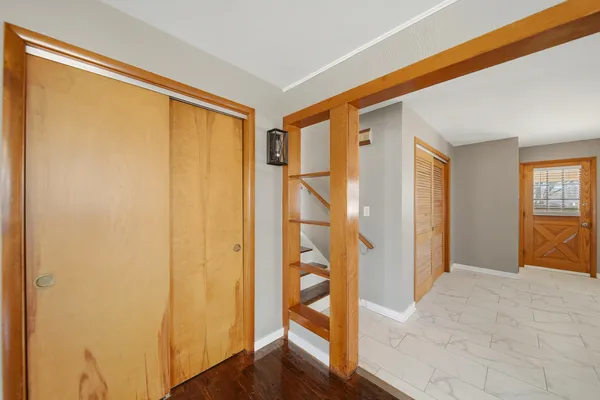 a view of an front door