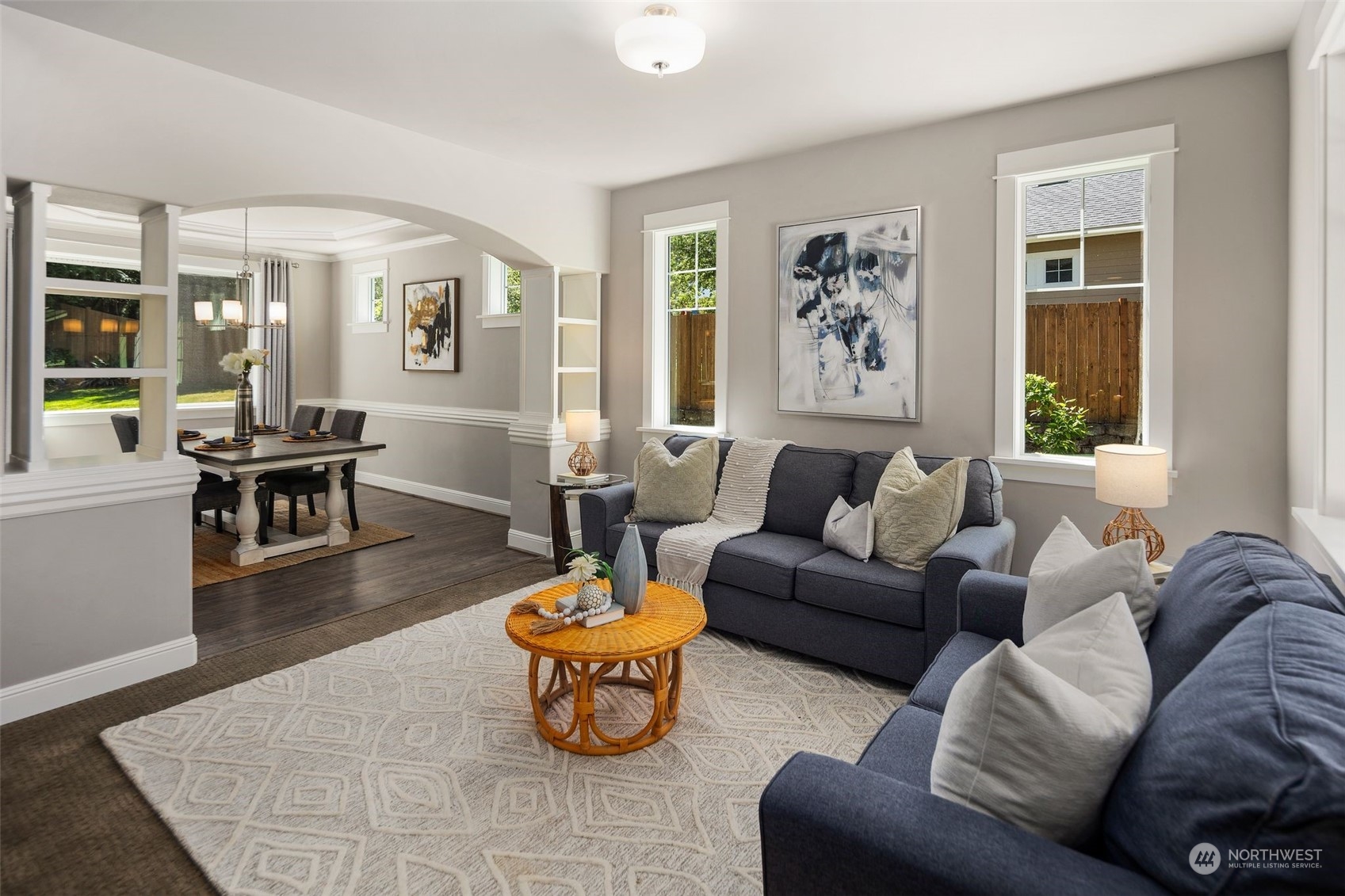 22817 Barker Road Bothell, WA 98021 - Photo 6 of 40 a living room with furniture and wooden floor