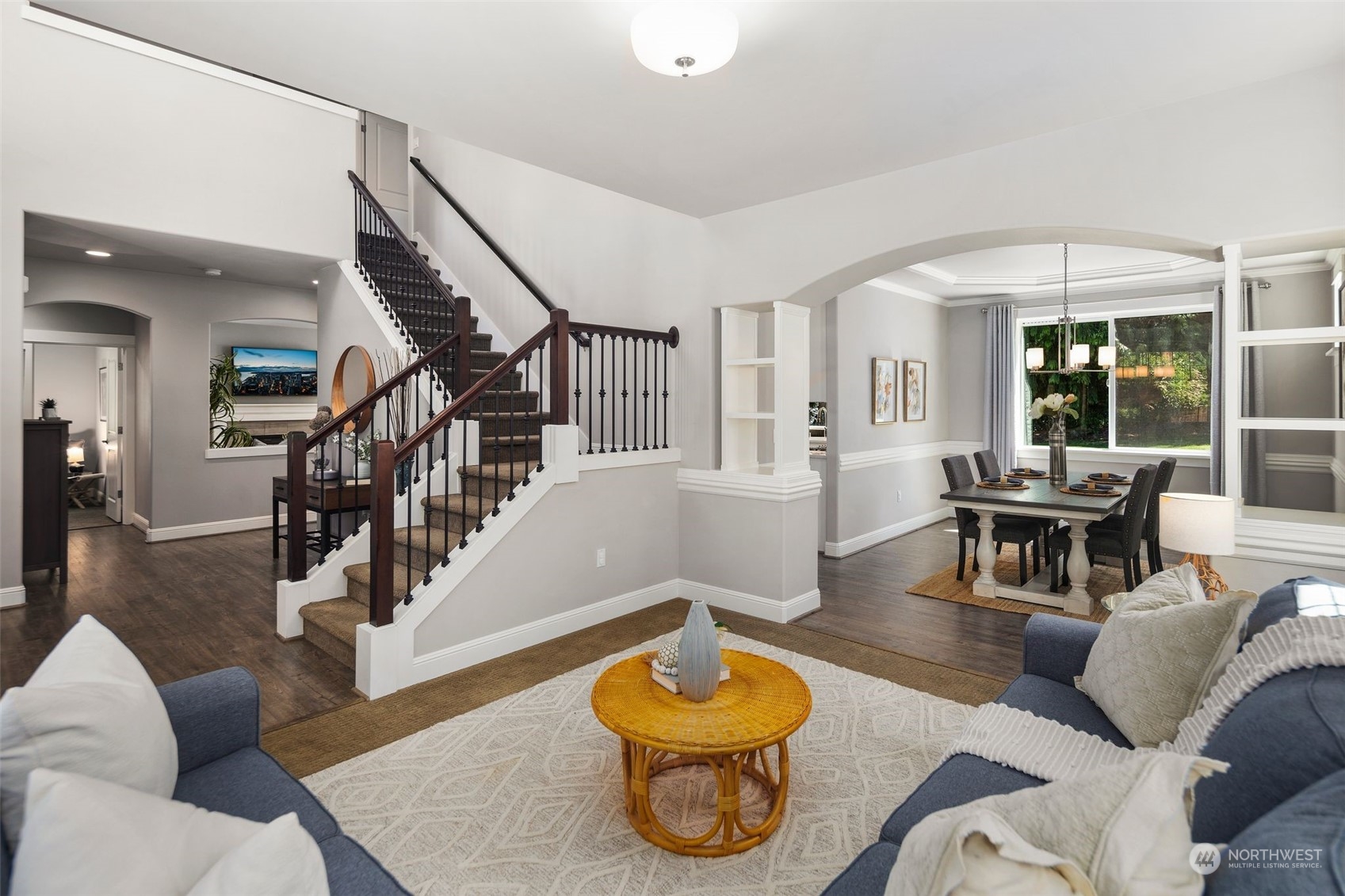 22817 Barker Road Bothell, WA 98021 - Photo 9 of 40 a living room with furniture and a wooden floor