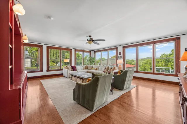 a front view of house with a yard