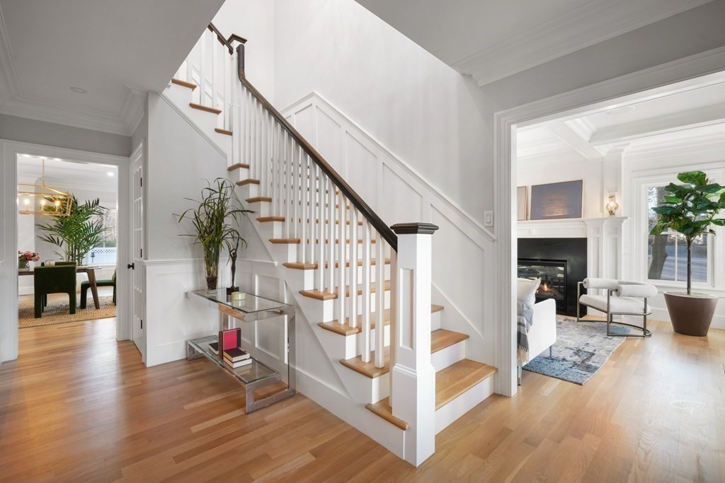 6 Juniper Place Lexington, MA 02420 - Photo 12 of 32 a view of entryway livingroom and hall with wooden floor