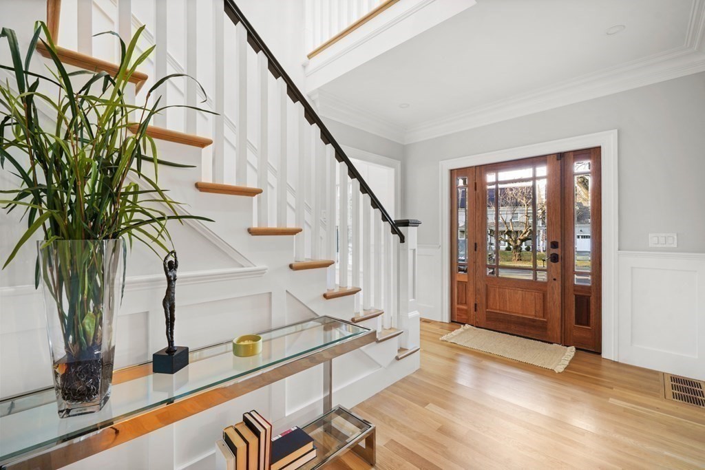 6 Juniper Place Lexington, MA 02420 - Photo 29 of 32 a view of staircase with white walls and a window