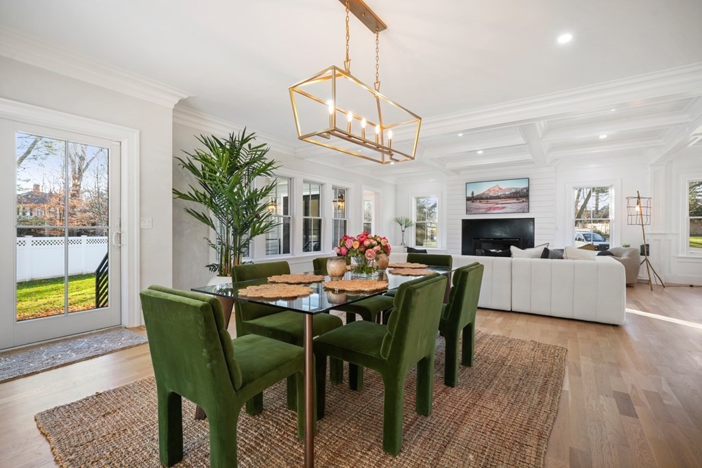 6 Juniper Place Lexington, MA 02420 - Photo 6 of 32 a view of a dining room with furniture window and wooden floor