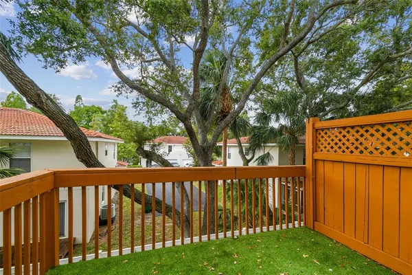 a view of a wooden fence