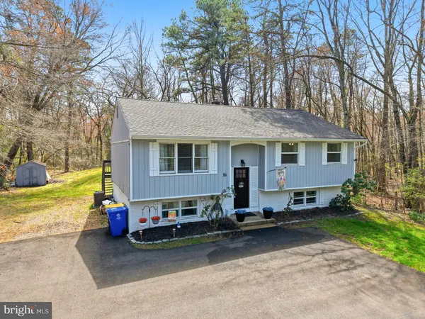 a view of a house with backyard and a tree