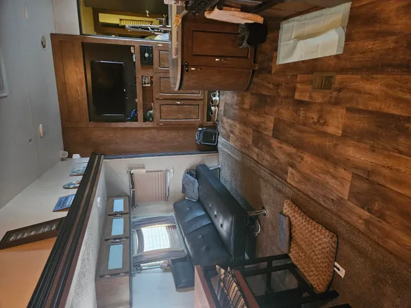 a kitchen with a refrigerator and a sink