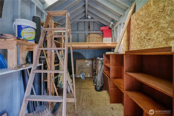 a view of storage and utility room